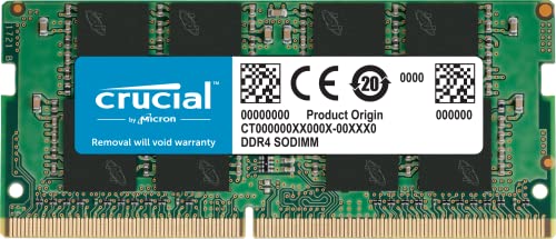 Crucial RAM 32GB DDR4 3200MHz CL22 (or 2933MHz or 2666MHz) Memoria Laptop CT32G4SFD832A