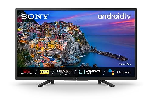 Sony BRAVIA KD-32W800 - Smart TV 32 pollici, HD Ready LED, HDR, Android TV, KD32W800PAEP [Classe di efficienza energetica F]