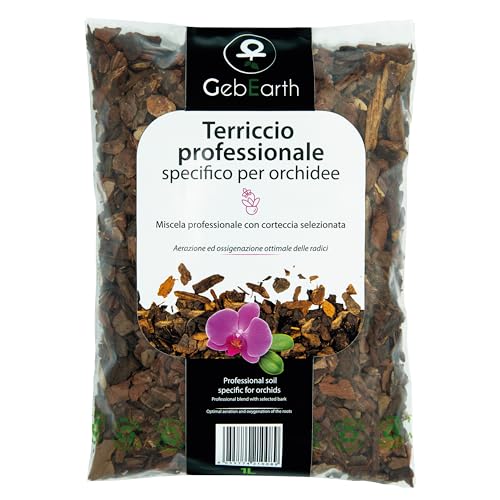 GebEarth® - Terriccio per Orchidee, Substrato per Orchidee da 1 Litro【 Terriccio Professionale per tutte le Orchidee 】