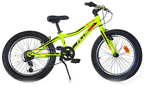 Bicicletta Fat-Bike Ragazzo 20" 6V Aurelia MTB Plus Gialla