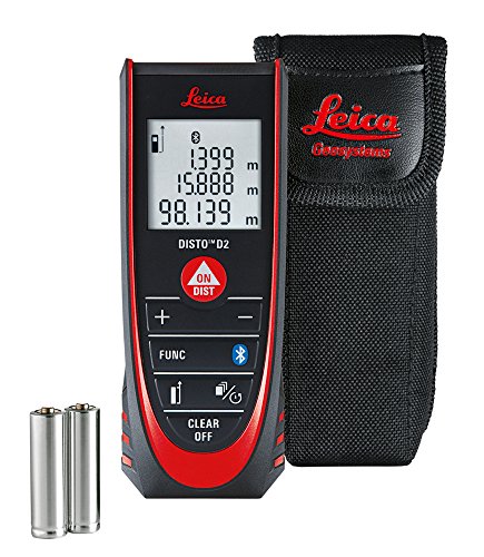 Leica DISTO D2 – metro laser multifunzione dotato di Bluetooth (associazione tramite app) per la misura di distanze, superfici e volumi (utilizzabile negli ambienti interni)