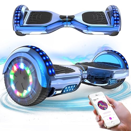 RCB Hoverboard 6.5 inch Auto-bilanciato Hover Board con Colorato luci sulle Ruote e Bluetooth, Il miglior Regalo per Bambini e Adolescente…