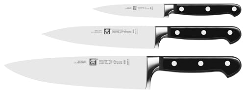 ZWILLING Set di Coltelli, 3 Pezzi, Spelucchino, Coltello per Carne, Coltello da Chef, Acciaio Inox Speciale/Impugnature in Plastica, Professional S