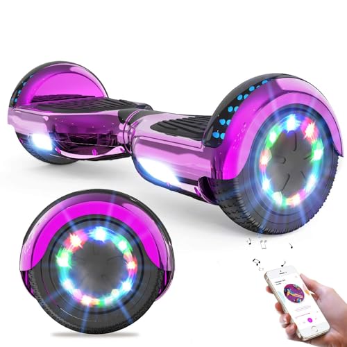 GeekMe Hoverboards Auto bilanciamento Scooter 6.5 '' Regalo per Bambini e Adulti - Bluetooth Altoparlanti LED luci
