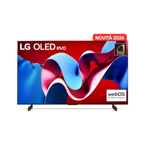 LG OLED evo 48'', Serie C4 2024, OLED48C46LA, Smart TV 4K, Processore α9 Gen7, OLED Dynamic Tone Mapping Pro, 40W, Dolby Vision, 4 HDMI 2.1 4K@144Hz, GSync, VRR, Alexa, ThinQ AI, webOS 24, Umber Brown