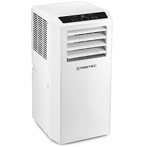 TROTEC PAC 2610 S - Climatizzatore mobile 3 in 1, ventilazione, deumidificazione monoblocco 2,6 kW 9.000 BTU/h 0,8 l/h potenza di deumidificazione per ambienti fino a 34 m²/85 m³, 2 livelli di
