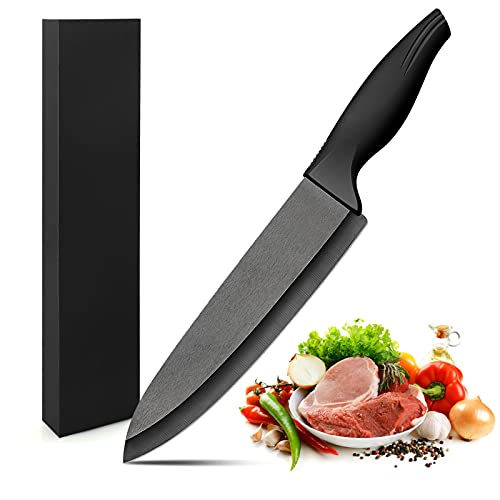 Ballery Coltelli Ceramica Nero, Coltelli Ceramica Professionali con Manici Ergonomici Coltello Santoku da 7 Pollici Affilato e Leggero Ideale per Cucina Domestica e il Ristorante