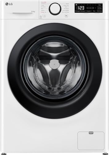 LG AI DD D4R3009NSWB Lavasciuga 9 / 6kg Serie R3 Classe D, Lavatrice e Asciugatrice Insieme, 1400 giri, Lavaggio a Vapore, Eco Hybrid, Allergy Care, Direct Drive, Motore Inverter Direct Drive, Bianca