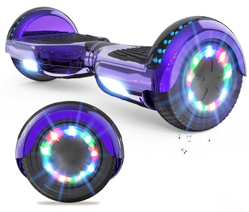 VOUUK Hoverboard, Hoverboard a Due Ruote da 6,5 Pollici con Altoparlante Bluetooth e Luce LED per Bambini e Adulti