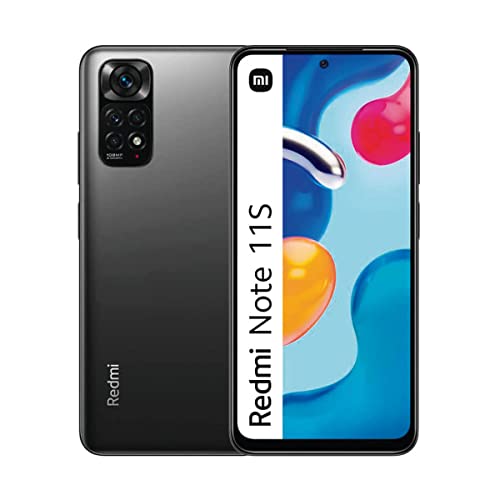 Xiaomi Redmi Note 11S - Smartphone 6+128GB, Display AMOLED 6.43” 90Hz FHD+, MediaTek Helio G96, fotocamera professionale 108MP, 5000mAh, Graphite Grey (versione IT + 2 anni di garanzia)