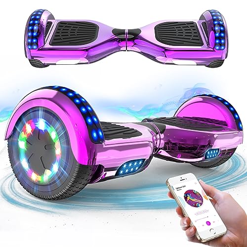 RCB Hoverboard 6.5 inch Auto-bilanciato Hover Board con Colorato luci sulle Ruote e Bluetooth, Il miglior Regalo per Bambini e Adolescente