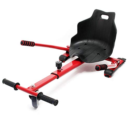 Sedile scooter elettrico autobilanciato compatibile con Hoverboard regolabile rosso max 120 kg
