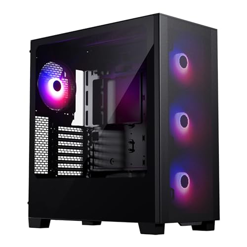 Phanteks XT Pro Ultra, gaming mid-tower, 4 x 140 DRGB incluse, mesh ad alte prestazioni di flusso d'aria, USB-C 3.2 Gen2, Nero