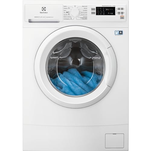 Electrolux EW6S526W Lavatrice Slim a Carica Frontale, Tecnologia SensiCare 600, 6 kg, Partenza Ritardata, Lavaggio Rapido, Display LED, 1200 Giri al Minuto, Bianco