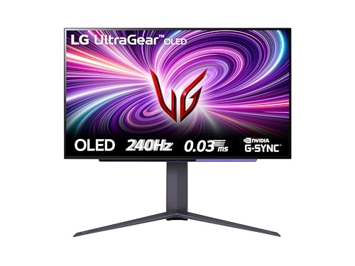 LG 27GS95QE UltraGear Gaming Monitor 27" QHD OLED HDR True Black, 2560x1440, 0.03ms, G-Sync Compatible, AMD FreeSync Premium 240Hz, HDMI 2.1 VRR (HDCP 2.3), Display Port 1.4, Flicker Safe, Nero