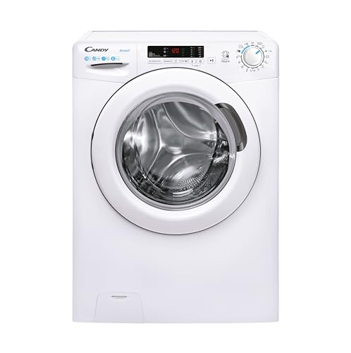 Candy Smart CS 14102DW4/1-S Lavatrice a carica frontale, 10KG, Classe B, 1400 giri, Partenza Ritardata, 16 programmi, AxLxP 85x60x58 cm, Bianco [Classe di efficienza energetica B]