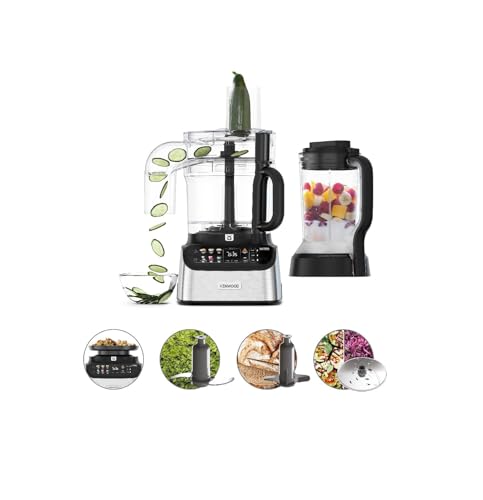 Kenwood MultiPro OneTouch FDM73.480SS, il Robot da Cucina Multifunzione con 6 Preimpostazioni, dotato di 5 Accessori, Accessorio Express Serve, Velocità Variabile, Bilancia Integrata, 1000W, Argento