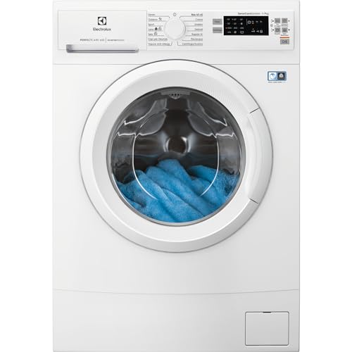 Electrolux EW6S507W Lavatrice Slim a Carica Frontale, Tecnologia SensiCare 600, 7 kg, Partenza Ritardata, Lavaggio Rapido, Display LED, 951 Giri al Minuto, Bianco, Classe B