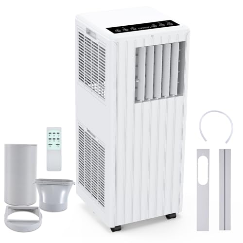 JustSmart Condizionatore Portatile 9000 BTUs/H, 2,6kW, Climatizzatore Portatile 3-in-1, 42L/Day Deumidificazione, Ventilatore 2 Velocità, Raffreddamento, 24H Timer, Modalità Sleep, 25㎡/68m³