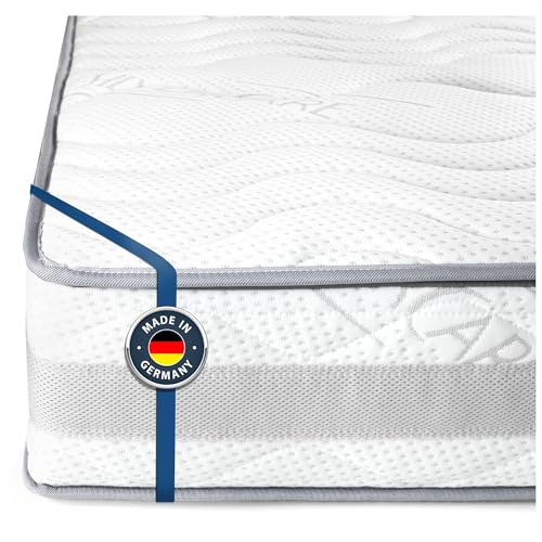 BMM Materasso Comfort 23 180x200 cm, H4 molto solido, materasso in schiuma di lattice certificato Öko-Tex, 7 zone ortopediche, altezza 23 cm, prodotti in Germania