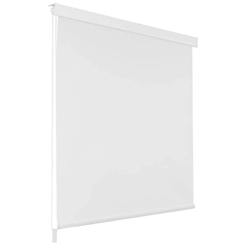Homgoday Tenda a Rullo per Doccia 100x240 cm Bianco, Tenda Bagno, Tenda da Doccia, Impermeabile Tenda Doccia Tende da Vasca da Bagno
