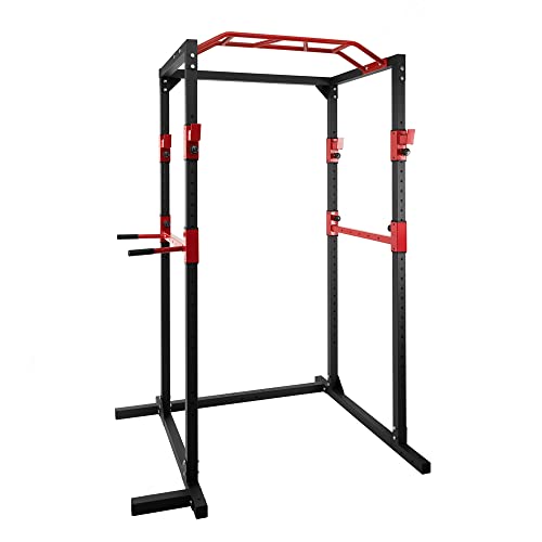 Ultrasport Multifunzione Power Rack, Basic Power Rack, Fitness rack, per un allenamento efficace di tutto il corpo, palestra domestica, solida struttura in acciaio, per principianti e professionisti