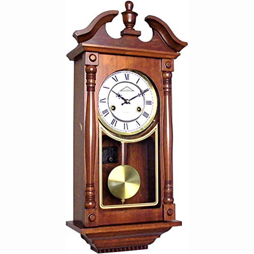 Duve Orologio a pendolo in legno da parete con movimento meccanico carica 31 giorni 72037