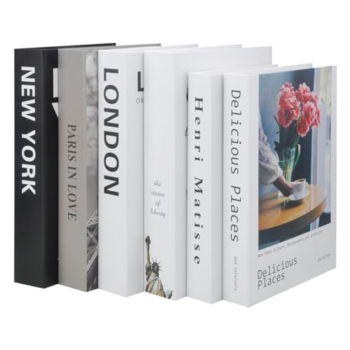 6 Pezzi Libro Decorativo Di Moda, Libri Decorativi per L'arredamento Della Casa, Libri Decorativi Moderni con Copertina Rigida, Libri da Esposizione per La Decorazione Del Soggiorno Moderno (A)