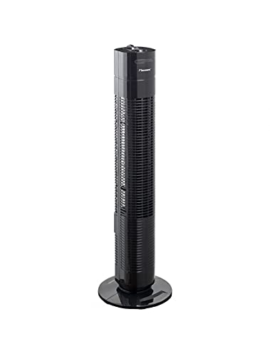 Bestron Ventilatore a torre con funzione oscillante, Altezza: 75 cm, 50 W, Nero