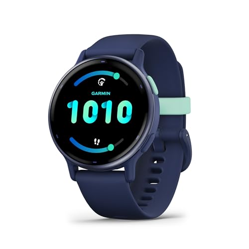 Garmin vívoactive 5, Smartwatch AMOLED 1,2", Cassa 42mm, Musica, Pay, +30 Sport, GPS, Cardio, Coach Sonno, Benefici Workout, Autonomia 11 giorni (Blue & Blue Metallic)