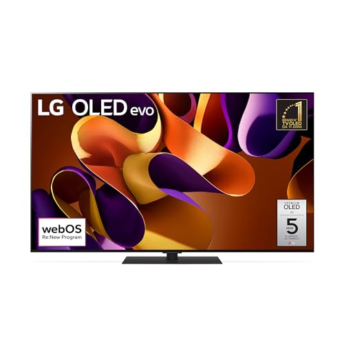 LG OLED evo 55'', Serie G4S 2024, OLED55G46LS, Smart TV 4K, Base da appoggio, Processore α11, Brightness Booster Max, 60W, Dolby Vision, Wi-Fi 6, 4 HDMI 2.1 4K@144Hz, GSYNC, VRR, ThinQ AI, webOS 24