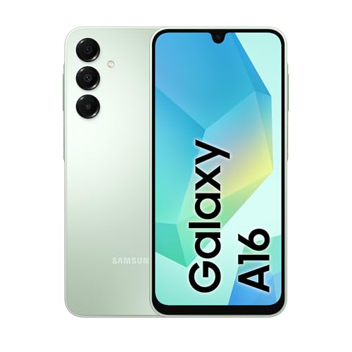 Samsung Galaxy A16 Smartphone Android 14, Display Super AMOLED 6.7" FHD+, 4GB RAM, 128GB, Batteria 5.000 mAh, Resistenza IP54, memoria espandibile fino a 1.5TB, Light Green [Versione Italiana]