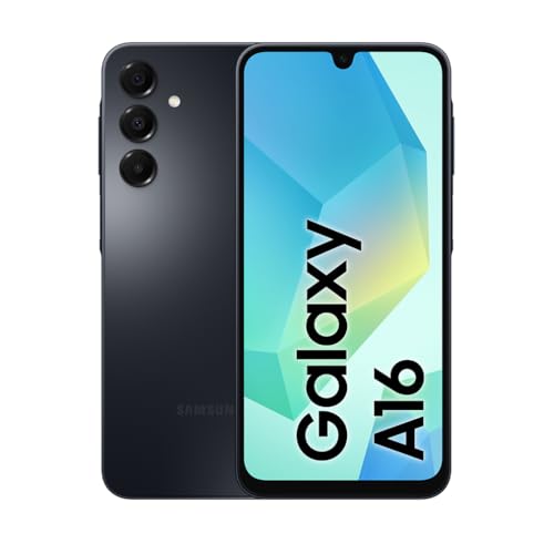Samsung Galaxy A16 Smartphone Android 14, Display Super AMOLED 6.7" FHD+, 4GB RAM, 128GB, Batteria 5.000 mAh, Resistenza IP54, memoria espandibile fino a 1.5TB, Black [Versione Italiana]