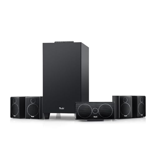 Teufel CONSONO 25 Concept 5.1 Surround Soundsystem - Sistema home cinema completo con ricevitore AV integrato e Bluetooth, Dolby Audio, HDMI ARC CEC per Giochi, Film, Musica - Nero