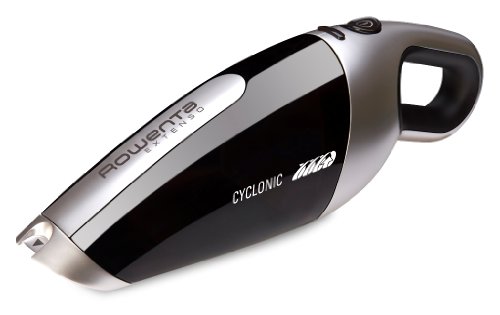 Rowenta AC4769 Extenso Cyclonic Aspirabriciole Cordless con Bocchetta, 7.2 V, Lancia Piatta Integrata, Nero/Grigio