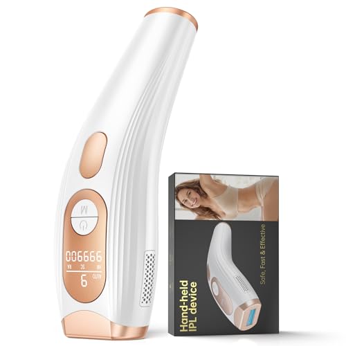 Epilatore Luce Pulsata con 3-in-1 Funzione, Epilatore Laser 9 Livelli di Energia, 999.900 Flashes Luce Pulsata, 600NM IPL Epilatore Laser Efficiente per Donne, Viso, Ascelle, Gambe e Corpo