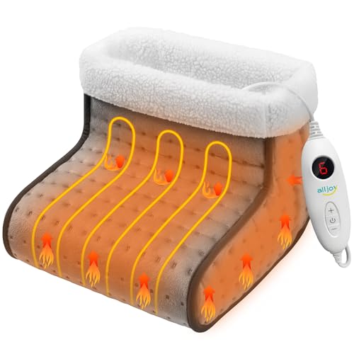 Scaldapiedi Elettrico Per Uomini E Donne, Cuscinetto Riscaldante Rapido Per Piedi Con 6 Impostazioni Di Calore, Spegnimento Automatico E Scaldapiedi Riscaldato Lavabile In Lavatrice