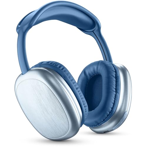 Music Sound | Cuffie Bluetooth MAXI2 | Cuffie Wireless on Ear Bluetooth 5.0 - Play Time 22h - Charging Time 1,5h - Microfono Integrato - Comandi sul Padiglione e Archetto Regolabile, Colore Blu