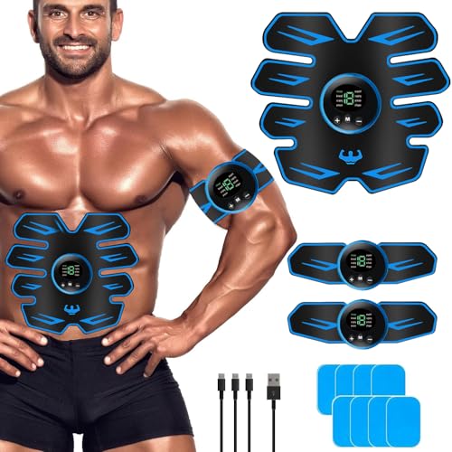 Queath Elettrostimolatore Muscolare, Elettrostimolatore per Addominali, ABS Trainer/Toner per Addome/Braccio/Vita/Gambe