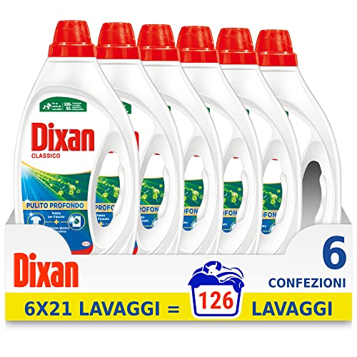 Dixan Detersivo Lavatrice Liquido Classico, confezione da 126 lavaggi