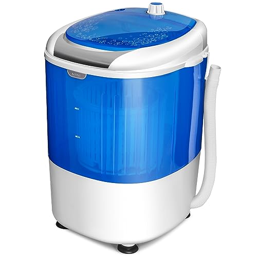 COSTWAY Mini Lavatrice con Centrifuga, Semi Automatico, Lavatrice Compatta Portatile con Funzione Timer, Ideale per Dormitorio e Campeggio, 2,5 kg, 170 W