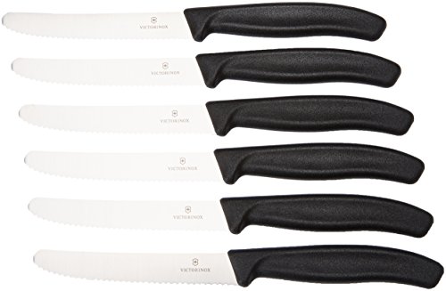 Victorinox SwissClassic Set 6 Coltelli Tavola, Acciaio Inossidabile, Nero