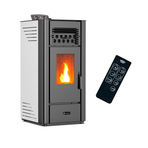 Stufa a pellet aria Anita 10 kW Bianco Sannover