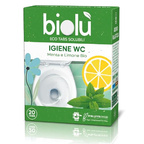 BIOLU ECO TABS - DETERGENTE IGIENE WC - Detersivo Ecologico Plastic Free 20 tabs - cod. BTAWC12
