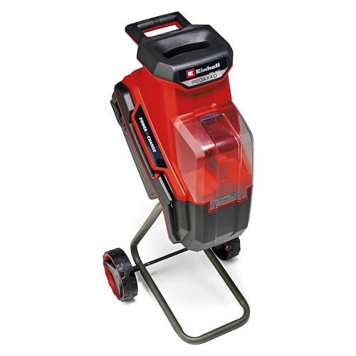 Einhell trinciatrice a batteria REDAXXO 36/25 Power X-Change (36 V, max. 25 mm di spessore del ramo, 3 lame reversibili in acciaio, sacco di raccolta 55 litri, maniglia di trasporto, pestello)