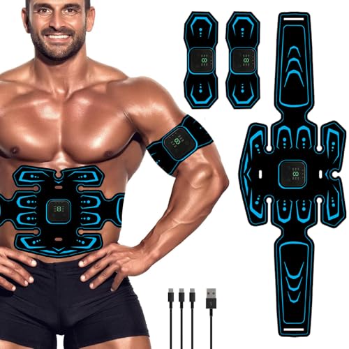WARDBES Elettrostimolatore Muscolare Professionale, Elettrostimolatore per Addominali, ABS Trainer/Toner per Addome/Braccio/Vita/Gambe