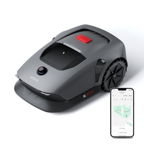 MOVA 600 Robot tosaerba configurazione senza fili, mappatura 3D-LiDAR fino a 600 m², superamento ostacoli intelligente, controllo via app, taglio a U, silenzioso, allarmi di sicurezza