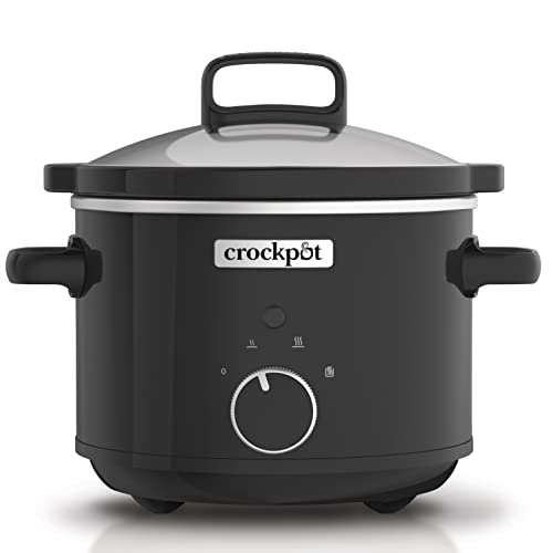 Crock-Pot CSC046 Slow Cooker, Removable Easy-Clean Ceramic Bowl, 2,4 litri (1-2 People), Black