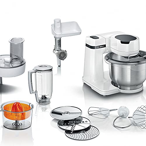 BOSCH - Robot da cucina Serie 2 - Robot da cucina - 700W - 4 velocità + turbo - Ciotola in acciaio inox 3,8 L - Frullatore 1,25