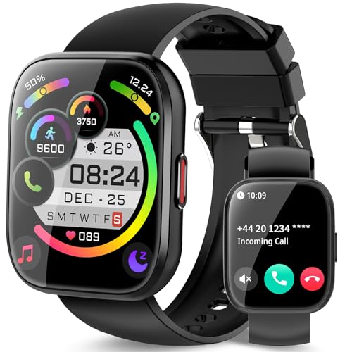 aycy Smartwatch Uomo Donna, 1,85'' Orologio Smartwatch con Effettua/Risposta Chiamate, 112 Modalità Sportive Fitness Tracker con Sonno/Cardiofrequenzimetro, IP68 Smart Watch per Android iOS